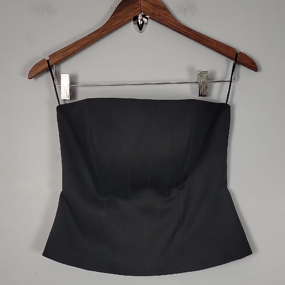 Next Bustier Corset Black Strapless Top